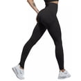 thumbnail image 2 of Pantalones de yoga de jacquard, mallas deportivas de cintura alta sin costuras para fitness, pantalones de levantamiento de cadera Smiley, 2 of 6