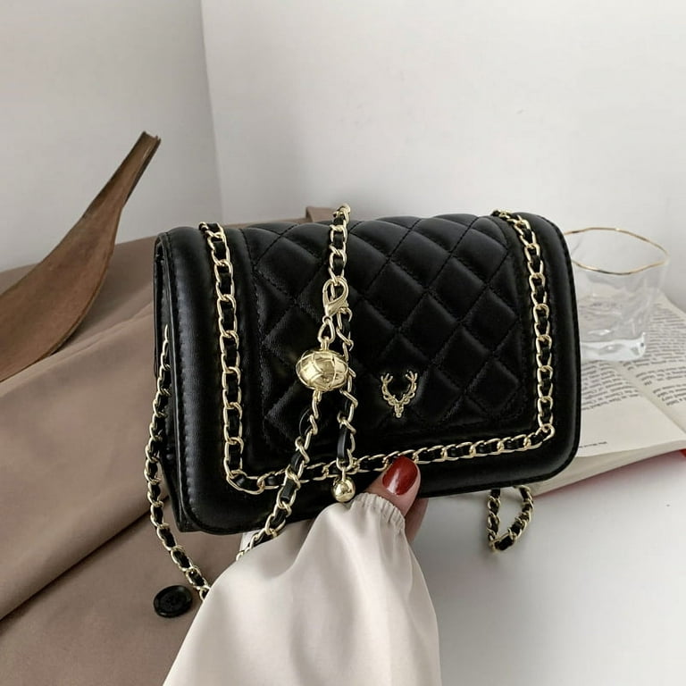 Pongl Fashion Tassel Small Messenger Bag for Women Trend Lingge Embroidery  Female Shoulder Bag Fashion Chain Ladies Crossbody Bags