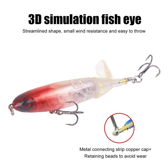 Señuelos de pesca de hélice 10cm Fake Topwater Tail Artificial Hard Bait (Plata) Ehuebsd Para estrenar