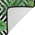 thumbnail image 5 of SKYSONIC 72x48in Exotic Jungle Palm Leaves Area Rug, Black White Geometric Non-Slip Floor Carpet for Indoor Living Dining Room and Bedroom Area, 5 of 7