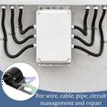 thumbnail image 6 of Coated Cable Clamp Galvanized Steel Cable Clamp Metal Clamp Wire Clamp Rubber Buffer Insulation Clamp Hose Clamp 50Pcs, 6 of 6