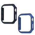 thumbnail image 1 of 2 Pack Compatible for Apple Watch Case 40mm [NO Screen Protector] Series 6 5 4 SE, Hard PC Bumper Case Protective Cover Frame Compatible for iWatch 40mm,original black + original blue, 1 of 5