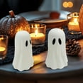 thumbnail image 3 of Comefolife Halloween Paper Mache Ghost Tabletop Decoration, Cute Halloween Ghost Decorations, Brown, 3.9" Halloween Indoor Decor, 3 of 9
