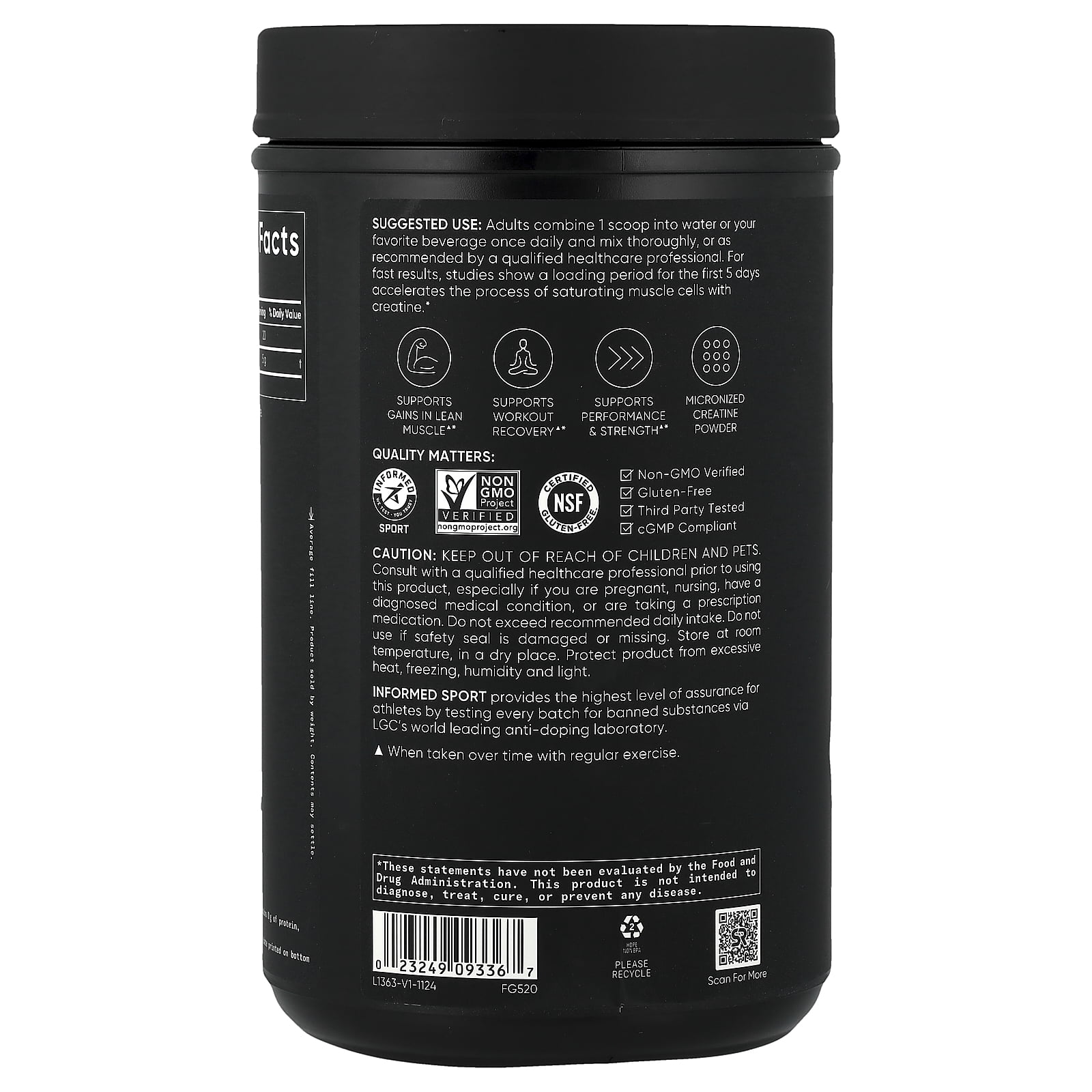 Sports Research Creatine Monohydrate, Unflavored, 2.2 lb (1 kg)