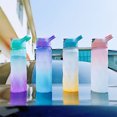 thumbnail image 3 of Toystoory La taza de agua portátil PC Stay Hydrated y los materiales de calidad alimentaria con pajita integrada son más tranquilizadores Teteras Gradiente azul rosa, 3 of 6