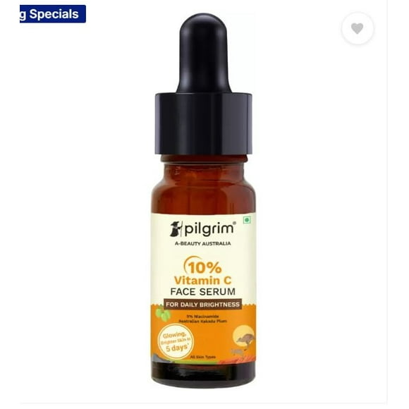 Pilgrim 10% Vitamin C Face Serum-Brightens & Reduces Dark Spots (10 ml)