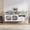 60in-White, variant on HLR 63" Modern Wood TV Stand with 3D Flower Pattern for TV Up To 75", Entertainment Center with Storage, White