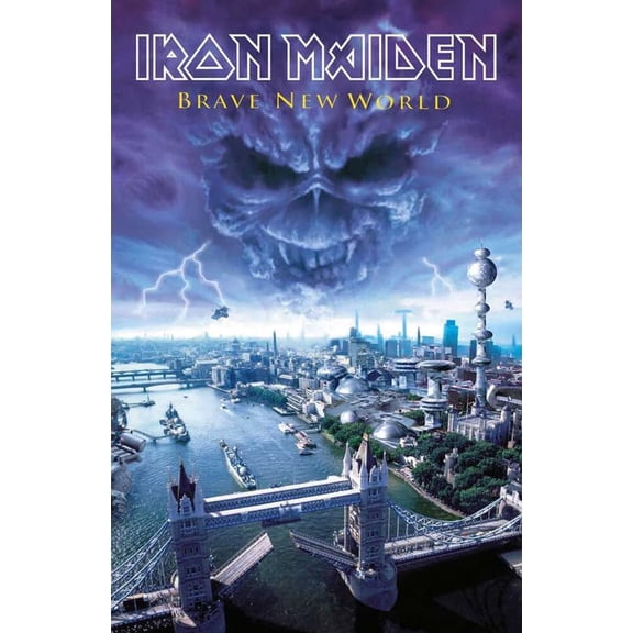 BUY ART FOR LESS Officially Licensed Iron Maiden Brave New World 24 x 36 Inch Art Poster - Decorative Print - Poster Paper - Ready to Frame