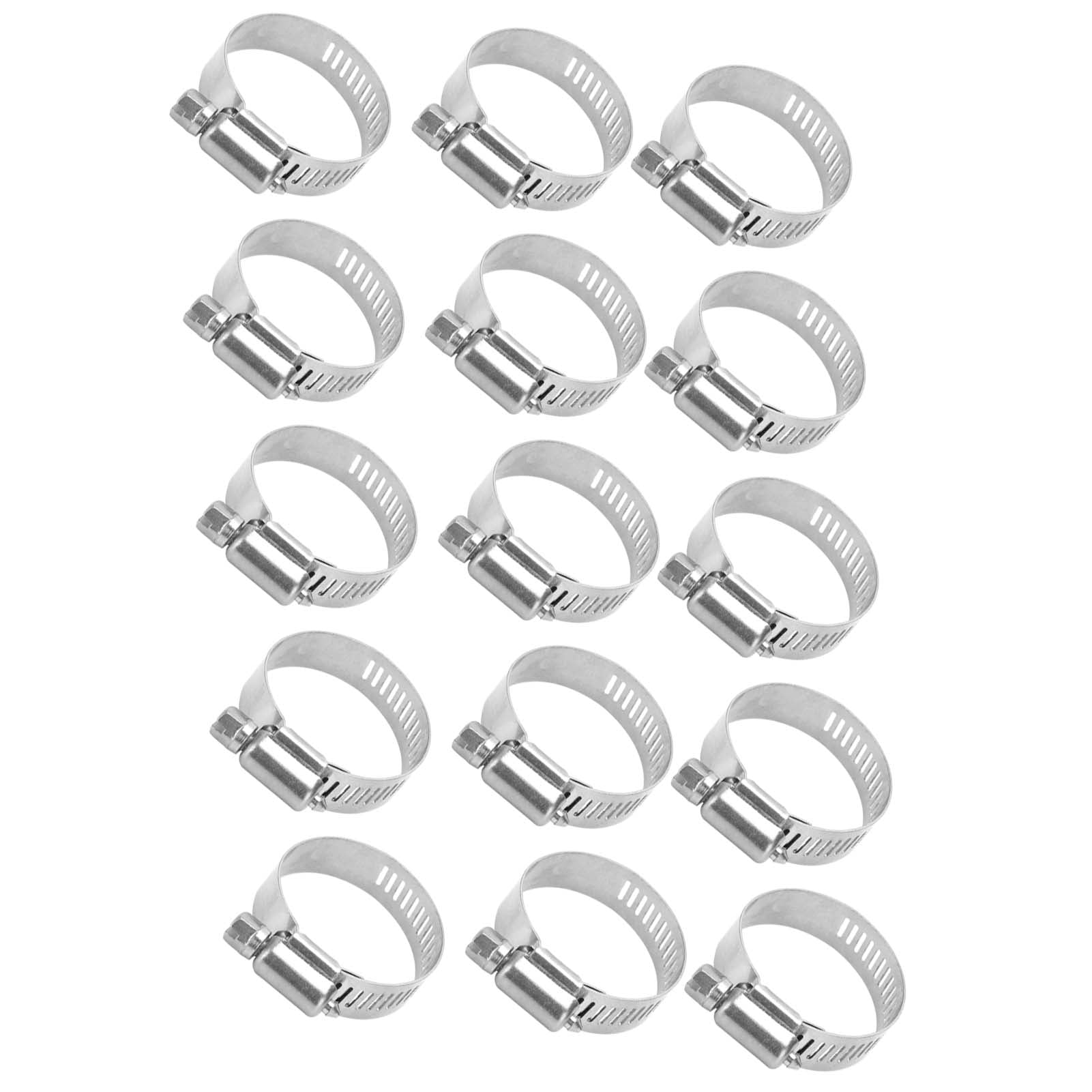 20Pcs Stainless Steel Hose Pipe Clamp Clamps Hose Clips Set Exhaust Assorted GK 