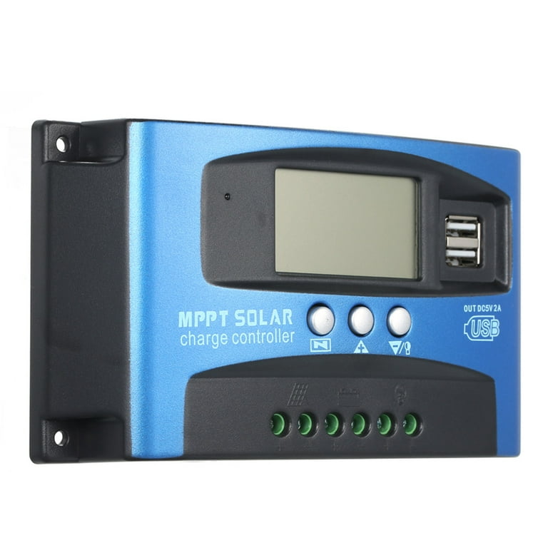 100A MPPT Solar Controller Dual USB LCD Display Auto Solar Cell Panel  Regulator