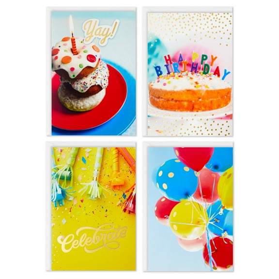 Hallmark Assorted Boxed Birthday Cards (Birthday Icons), Pack of 12