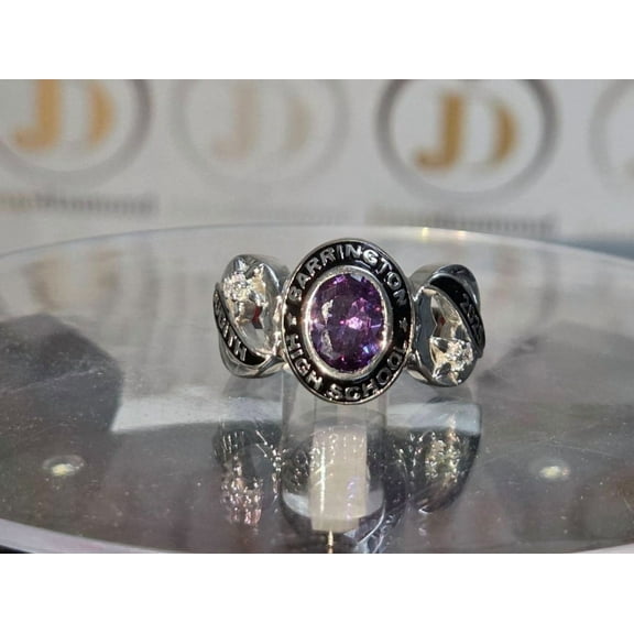 Women 925 Sterling Silver CZ GemStone Custom High School Class Ring for College & University Students, Graduation Ring