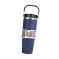 thumbnail image 4 of Botella de agua de acero inoxidable de 890 ml para bebidas frías y calientes, taza de café con aislamiento al vacío versátil de 9,2 pulgadas de alto Azul oscuro, 4 of 8