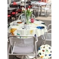 thumbnail image 5 of Outdoor Tablecloth with Umbrella Hole for Patio/Picnic/Party/Camping, Spring Butterfly Dragonfly Waterproof Table Cloth Round Cover Washable, Beige Botanical Floral Rustic (Dia 54"), 5 of 8