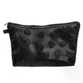 thumbnail image 1 of Black Skull Cosmetic Bag Women PU Leather Makeup Bag Travel Organizer, 1 of 5