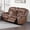 Brown, variant on New Classic Furniture Morello Fabric Console Loveseat w/ Dual Recliners in Gray