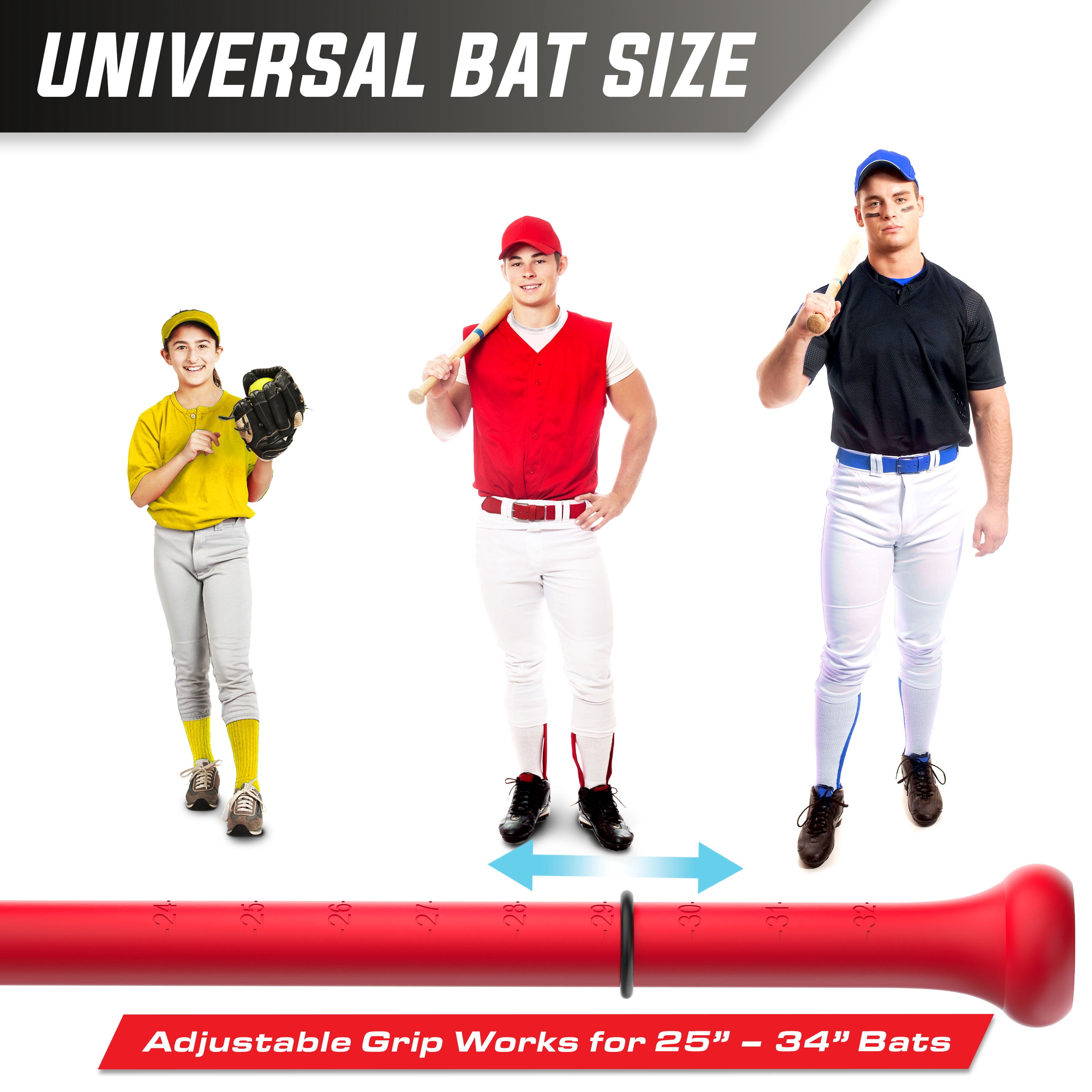 GoSports, Baseball Softball Rope Swing Trainer, Includes FLO BAT