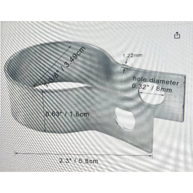 Abrazadera de tubo de linterna de 20-200 con aro de acero plano para tubo redondo