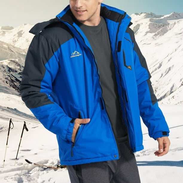 215 GrayMediumMen's Skiing Jacket with Hood Waterproof Hiking