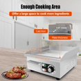 thumbnail image 3 of 14" Commercial Electric Griddle,Electric Countertop Flat Top Griddle,110V 1500W Electric Flat Top Grill,Non-Stick Restaurant Teppanyaki Stainless Steel Grill,Adjustable Temperature Control, 3 of 9