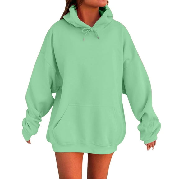 Dndif Oversized Hoodies For Women Womens Oversized Hoodies Winter Cotton Sweatshirts Pullover 2025 Fashion Tops Trendy Outfits Hoodies For Women Trendy Mint Green XS-5XL Free Shipping Items