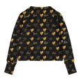 thumbnail image 5 of SERTG Girls Valentines Half Zip Sweatshirt Hoodless Stand Collar Thumbhole Cuffs Kids Long Sleeve Casual Pullover Everyday Top(Gold#1,9 Years), 5 of 5