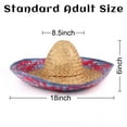 thumbnail image 7 of 2-Pack Wide Brim Straw Sun Hat for Women Men, Natural Beach Summer Fedora Hat for Outdoor, Garden, Vacation, 7 of 7