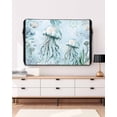 thumbnail image 3 of Outdoor TV Cover 48 to 50 Inch Weatherproof, Summer Ocean Waterproof TV Screen Protector for Outside Decor with Zipper and Pocket 48"L x 30"H , Coastal Jellyfish Coral Turquoise, 3 of 7