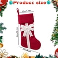 thumbnail image 3 of Red Velvet Christmas Stocking with Bow, 18 Inch Large Hanging Sock for Fireplace and Tree Decor, 1PC (Red), 3 of 5