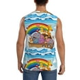 thumbnail image 4 of Fotbe Rainbow Animals on Noah's Ark Men's Camiseta sin Mangas Estampada para Hombres, Playera Casual para Gimnasio, Entrenamiento, Playa-Small, 4 of 7