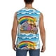 thumbnail image 4 of Fotbe Rainbow Animals on Noah's Ark Men's Camiseta sin Mangas Estampada para Hombres, Playera Casual para Gimnasio, Entrenamiento, Playa-XX-Large, 4 of 7