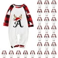 thumbnail image 2 of mgoYE Matching Family Christmas Pajamas Family Christmas Pajamas Matching Sets Initials 26 Letter Prints Plaid Xmas Pjs Family Soft Loungewear Sets, 2 of 8