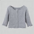 thumbnail image 2 of Girls Ruffle Hem Blouse With Collar And Floral Lace Trim Cute Casual For Toddler And, 2 of 8