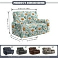thumbnail image 2 of Xixirimido Recliner Sofa Covers Recliner Chair Covers Loveseat Recliner Slipcovers with Pockets Washable Furniture Protector with Elastic Bottom, White Daisy Flower Light Green, 2 of 8