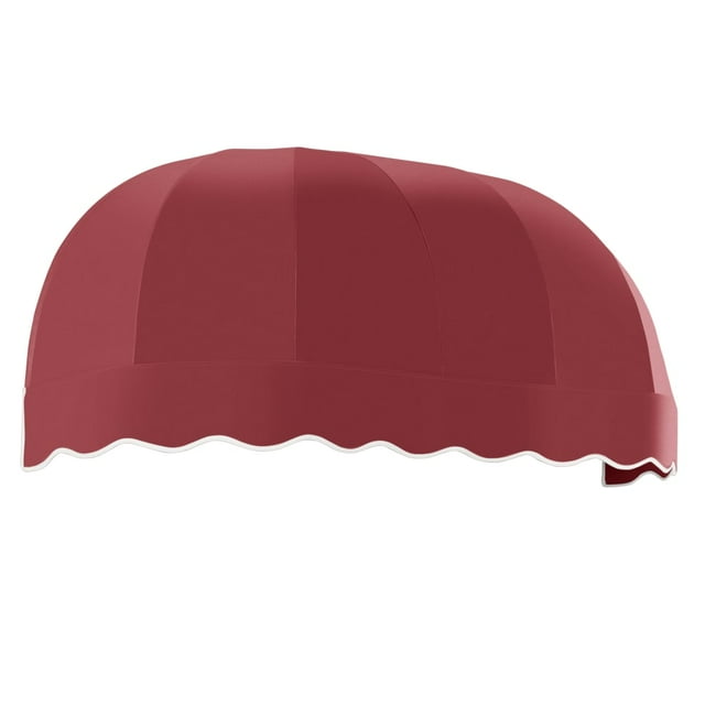 AWNTECH 3 ft. Chicago Elongated Dome Style Door/Window Awning Fixed Outdoor Canopy 40.5 Inch W x 31 Inch H x 24 Inch Proj, Burgundy