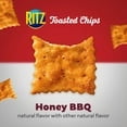 RITZ Toasted Chips Honey BBQ Crackers, Party Snacks, 8.1 oz-4pk, With Olive Green Bowl By ValueNest