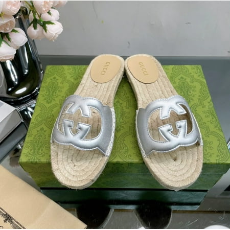 

Women’s Interlocking G cut Out Slides Espadrilles