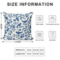 thumbnail image 2 of Blue Pioneer Flower And Bird Pillow Covers,Blue Pioneer Flower And Bird Throw Pillow Covers 18"×18" ,Living Room Sofa Couch Pillow Covers,Decorative Pillow Covers, 2 of 7