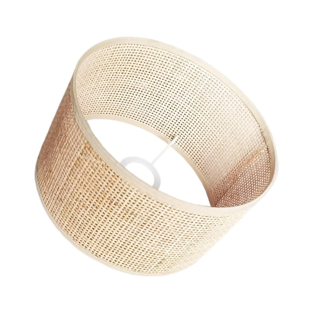 Pantalla de lámpara ecológica Matsuzay de Madera de bambú amarilla 22x14cm