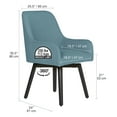 thumbnail image 4 of Studio Designs Home Spire Luxe Swivel Chair with Arms, Dining/Office, Black/Baltic Fabric, 4 of 10