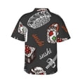 thumbnail image 3 of Goofa Japanese Sushi Hashi Hawaiian Shirt for Men, Unisex Summer Beach Casual Short Sleeve Button Down Shirts,Aloha Tropical Floral print shirt-, 3 of 9