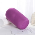 thumbnail image 2 of Cuoff Microbead Bolster Tube Pillow Travel Essentials Squishy Roll Body Cushion Cylinder Bean Bag Throw Pillow Neck Arm Back Support for Plane Car Travel Recliner Sleeping Home Gift 12x6 in (Purple), 2 of 9