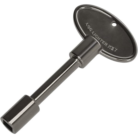 Universal Gas Valve Key Fits 1/4" and 5/16" Gas Valve Stems, for Fire Pit and Fireplace, Flat Black - 3 Inches