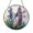 Acrylic 3.5 Inch, variant on Dragonfly Lupine Stained Glass Window Hanging, Botanical Insect Suncatcher Decor