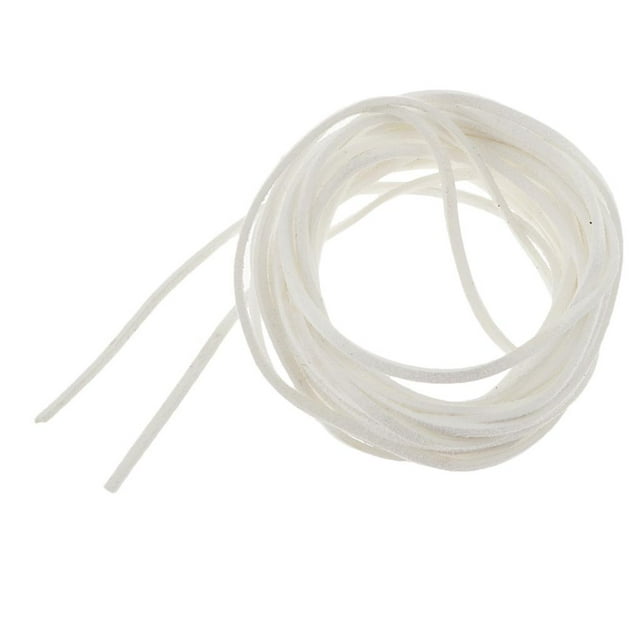 Rongfmy 5m 5mm Wide Velvet Cord Faux Suede Cord Faux Leather Cord String Rope Thread for White