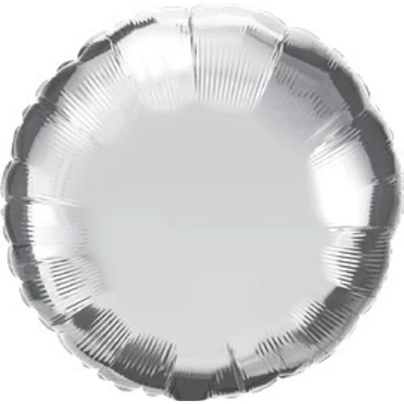 Silver Round Mylar Balloon