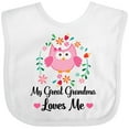 thumbnail image 3 of Inktastic My Great Grandma Loves Me Owl Girls Baby Bib, 3 of 4