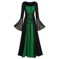 thumbnail image 1 of DuoJiaJ Performance Médiévale pour Femmes Robe Chemise Irlandaise à Manches Trompette avec Corset Robe Traditionnelle Fête et Party Femmes m Cosplay Gothique Rétro Robe Corset à Manches Longues, 1 of 3