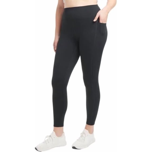 Danskin Women's High Waist Lightweight Legging Tight, Black, X-Large