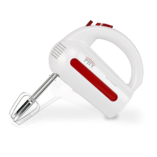 PHY HM723 250Watt 5Speed Turbo Featured Hand Mixer Egg BeaterWhite